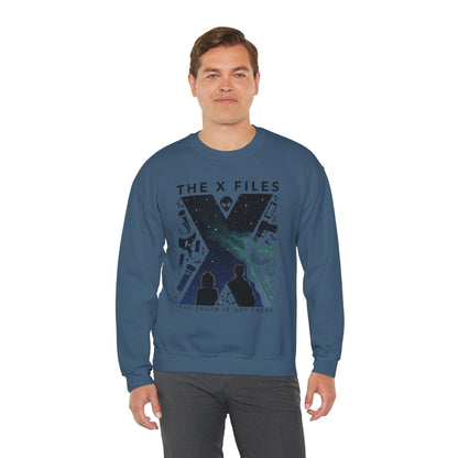 X-Files Sweatshirt, Sci-Fi Crewneck Jumper, Mulder and Scully TV Show Merch, Paranormal Fan Gift, Unisex Pullover, Extraterrestrial