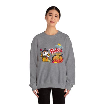 Buldak Ramen Carbonara Sweatshirt, Korean Spicy Noodle Lover Gift, Foodie Apparel, Unisex Crewneck Jumper, Ramen Noodle Fan Shirt
