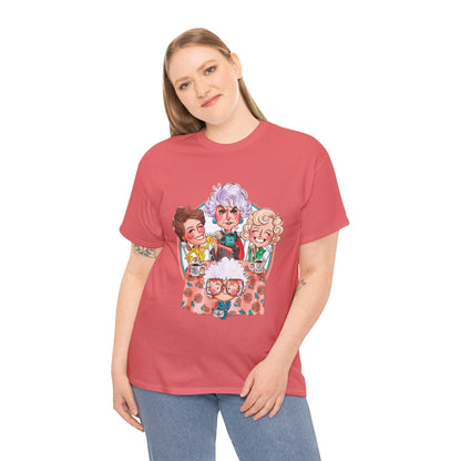 Golden Girls Cartoon Art T-Shirt, Tee, Shirt, Unisex Gift, TV Show Fan Apparel