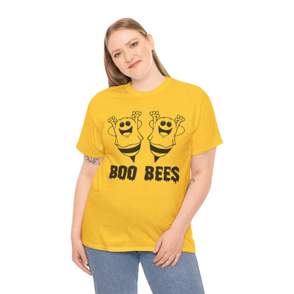 Boo Bees Halloween Tee, Funny Ghost T-Shirt, Unisex Cotton Tee, Spooky Season Apparel, Halloween Party Shirt, Unique Gift Idea