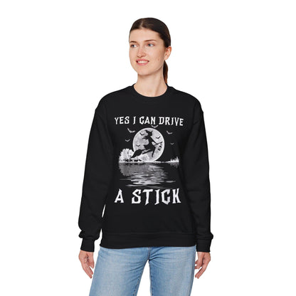 Witch Crewneck Sweatshirt - Yes I Can Drive a Stick