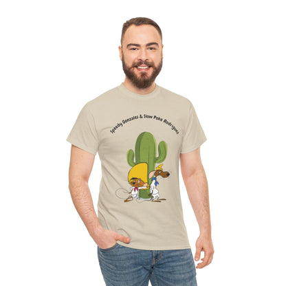 Speedy Gonzales & Slowpoke Rodriguez Tee, Cartoon Duo T-Shirt