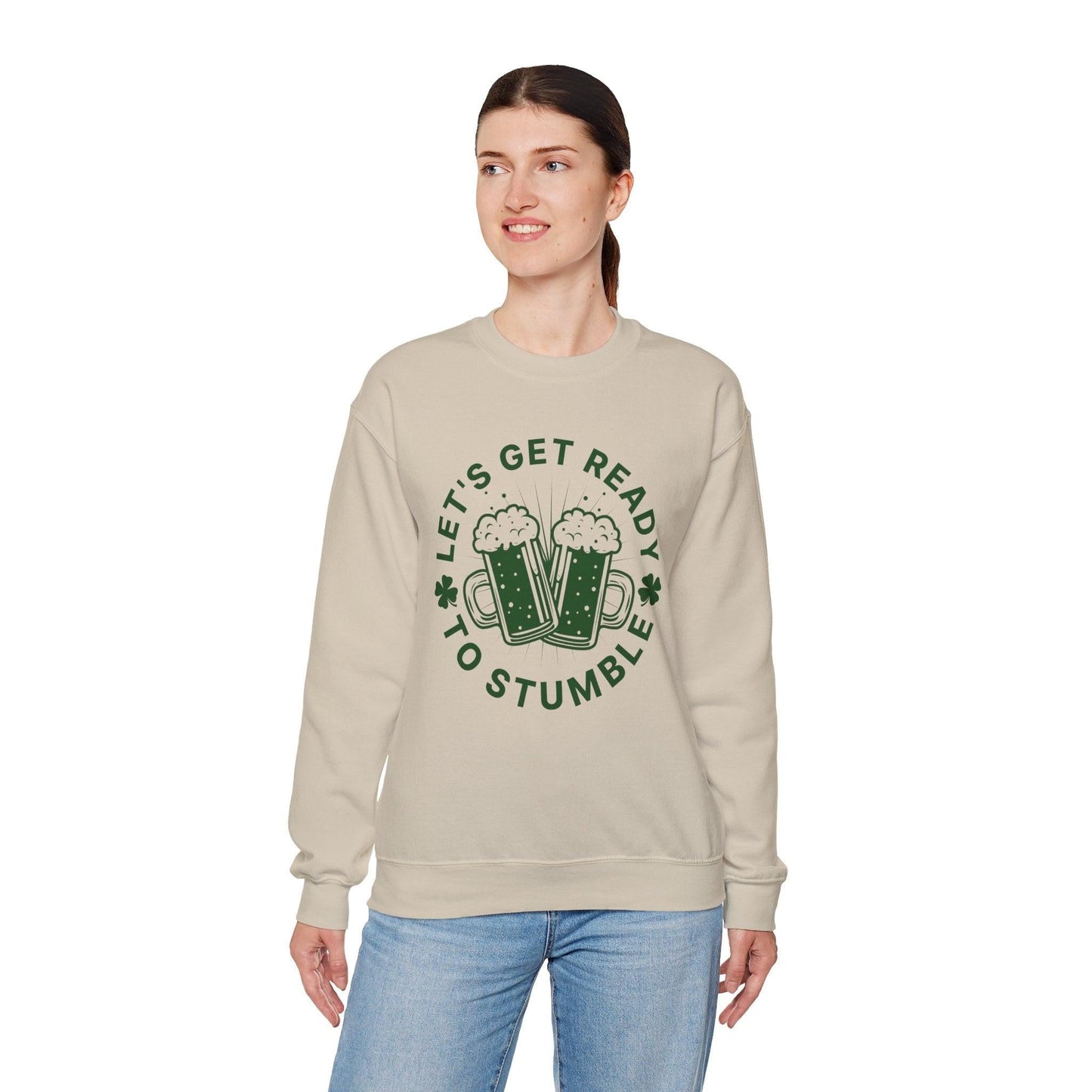 St Patricks day Lets get ready to stumble Sweatshirt, Funny Irish Gift, Unisex Hoodie, Shamrock Clover Jumper, St Paddys Day Apparel