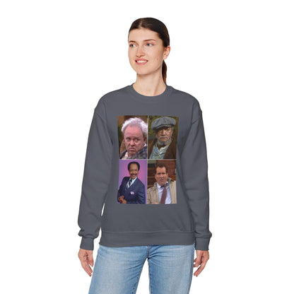 TV Icon Unisex Sweatshirt - Fred Sanford, George Jefferson, Ted Bundy, Archie Bunker Design