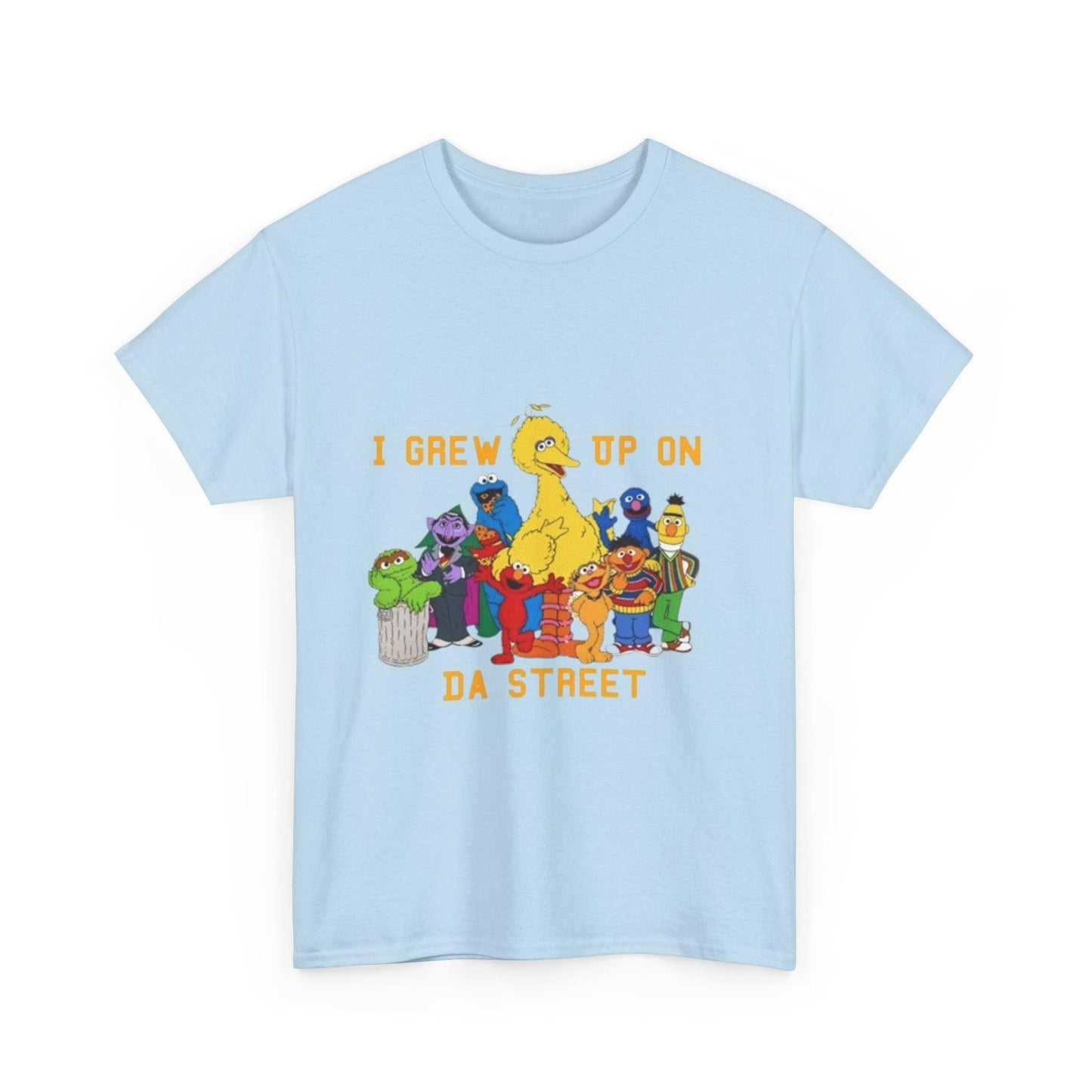 I Grew Up on Da Street-Sesame Street Inspired Tee, Retro TV Show Shirt, Childhood Nostalgia Top, Urban Streetwear Clothing, Vintage Cartoon