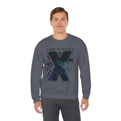X-Files Sweatshirt, Sci-Fi Crewneck Jumper, Mulder and Scully TV Show Merch, Paranormal Fan Gift, Unisex Pullover, Extraterrestrial