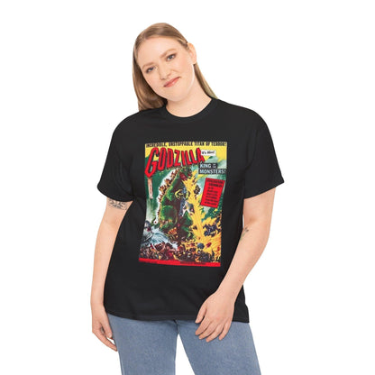 Godzilla Vintage Graphic Unisex Heavy Cotton Tee, Monster Movie Fan Gift, Incredible Titan of Terror Shirt, King of the Monsters Tee, Retro