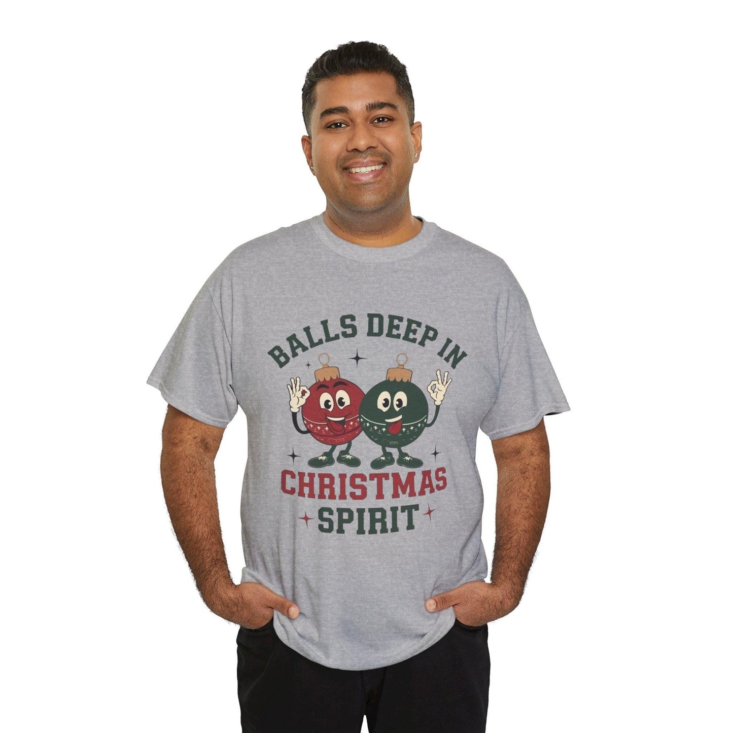 Christmas Ornaments Illustration Tee | Balls in Deep Christmas Spirit