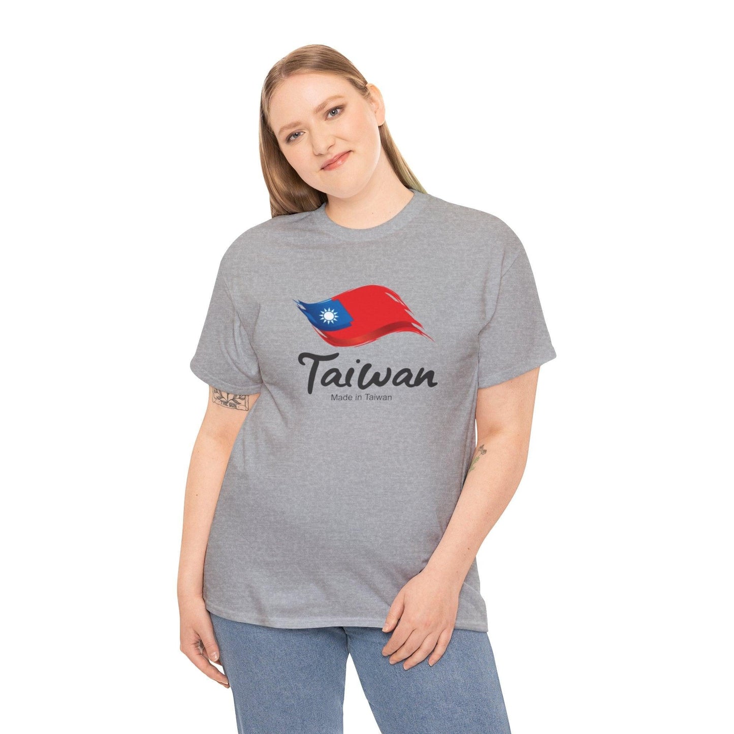 Taiwan Flag Tee, Unisex Heavy Cotton T-Shirt, Casual Wear, Travel Shirt, Gift for Tourists, National Pride Clothing, Summer Style