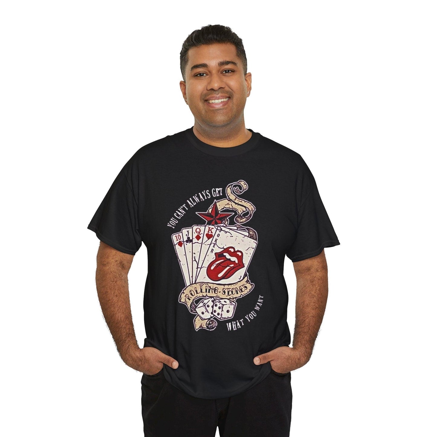 Rocking Roll Poker Cards Unisex Tee, Gambling T-Shirt, Casino Shirt, Card Player Gift, Music Lover Apparel