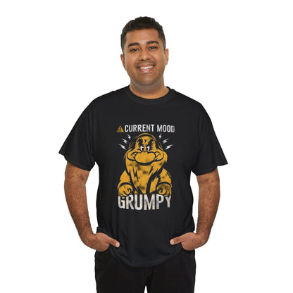Funny Current Mood Grumpy Unisex T-Shirt, Sarcastic Graphic Tee, Moody Cotton Shirt, Grump Gift, Bad Attitude Top
