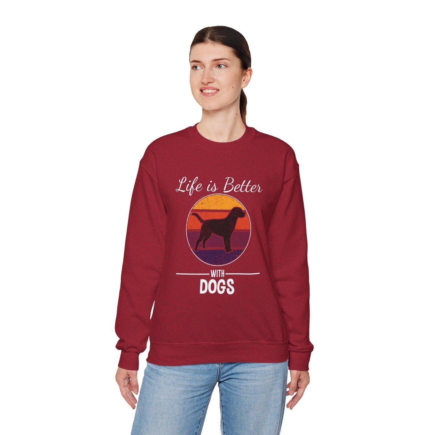Dog Lover Sweatshirt - Life is Better with Dogs