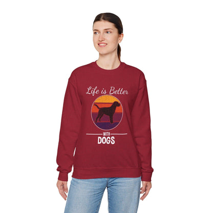 Dog Lover Sweatshirt - Life is Better with Dogs
