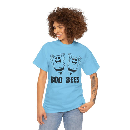 Boo Bees Halloween Tee, Funny Ghost T-Shirt, Unisex Cotton Tee, Spooky Season Apparel, Halloween Party Shirt, Unique Gift Idea