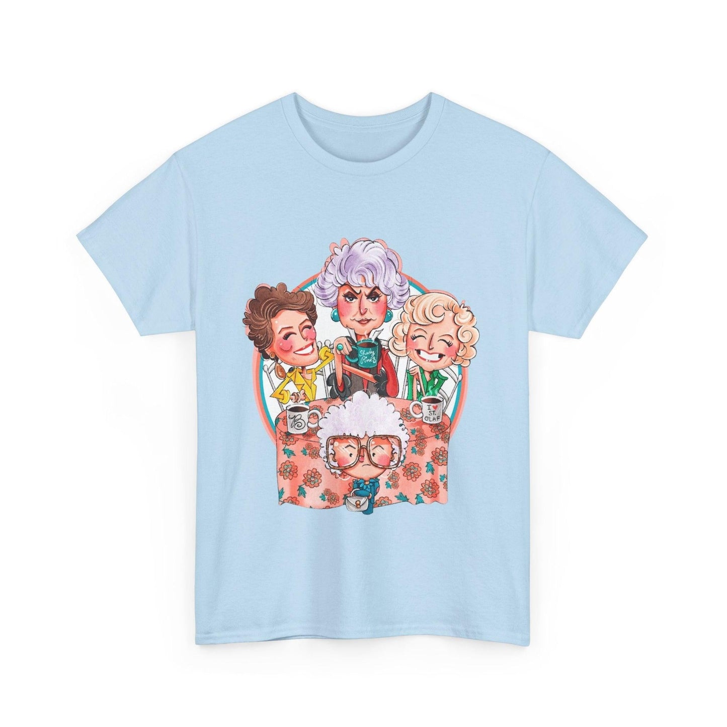 Golden Girls Cartoon Art T-Shirt, Tee, Shirt, Unisex Gift, TV Show Fan Apparel