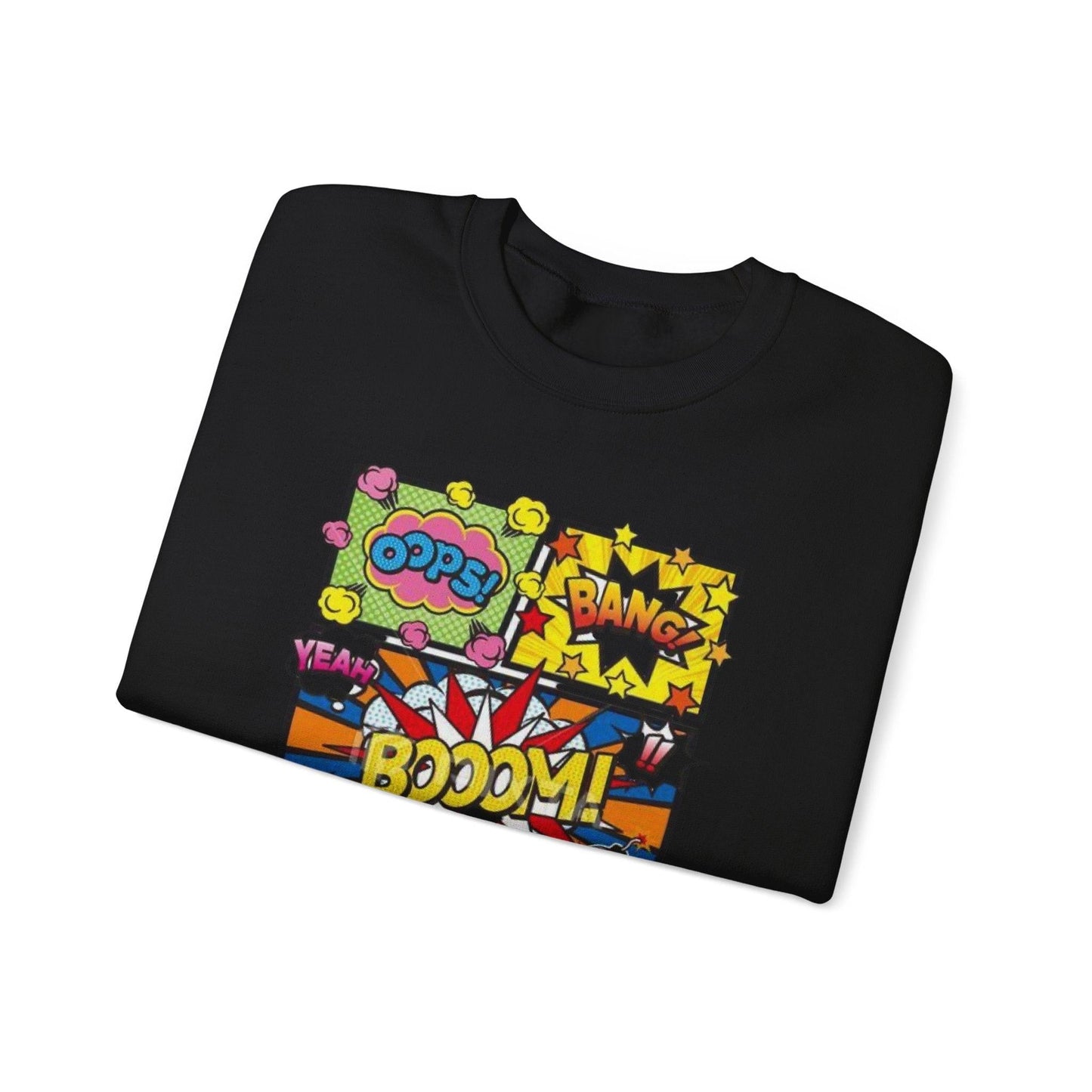 Comic Book Sweatshirt, Graphic Novel Pullover, Superhero Jumper, Geeky Crew Neck, Pop Art Sweater