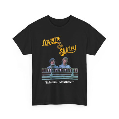 Laverne and Shirley Shlemiel Shlimazel Unisex Heavy Cotton Tee, Classic TV Show Graphic Shirt, Best Friends Gift, Retro 70s Tee, Vintage