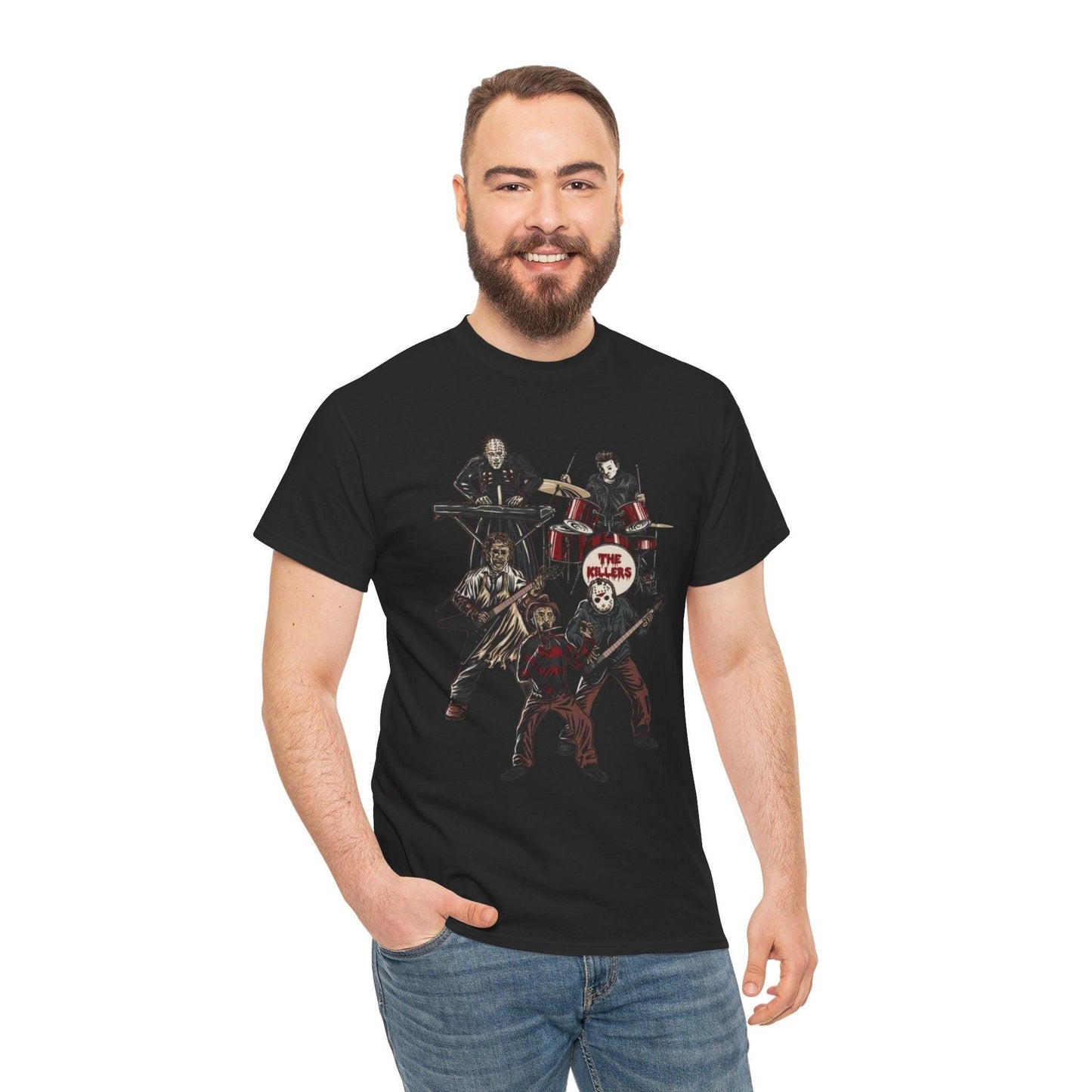 Horror Movie Fan Tee, Freddy Kruegar and Friends Shirt, Halloween Graphic T-Shirt, Scary Movie Lover Gift, Horror Movie Marathon