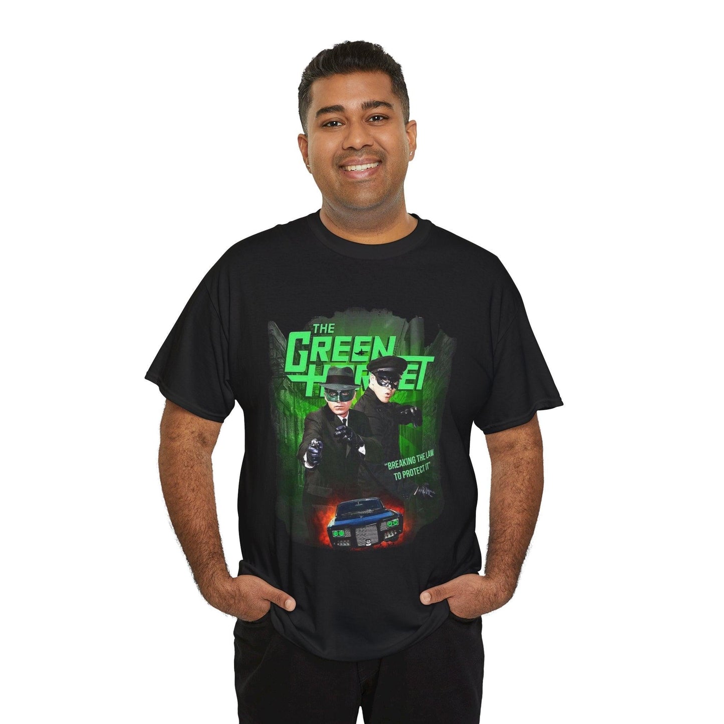 Vintage Green Hornet Unisex Heavy Cotton Tee, Classic TV Series Shirt, Retro Graphic T-Shirt, Pop Culture Fan Gift, Blackoutfit Costume