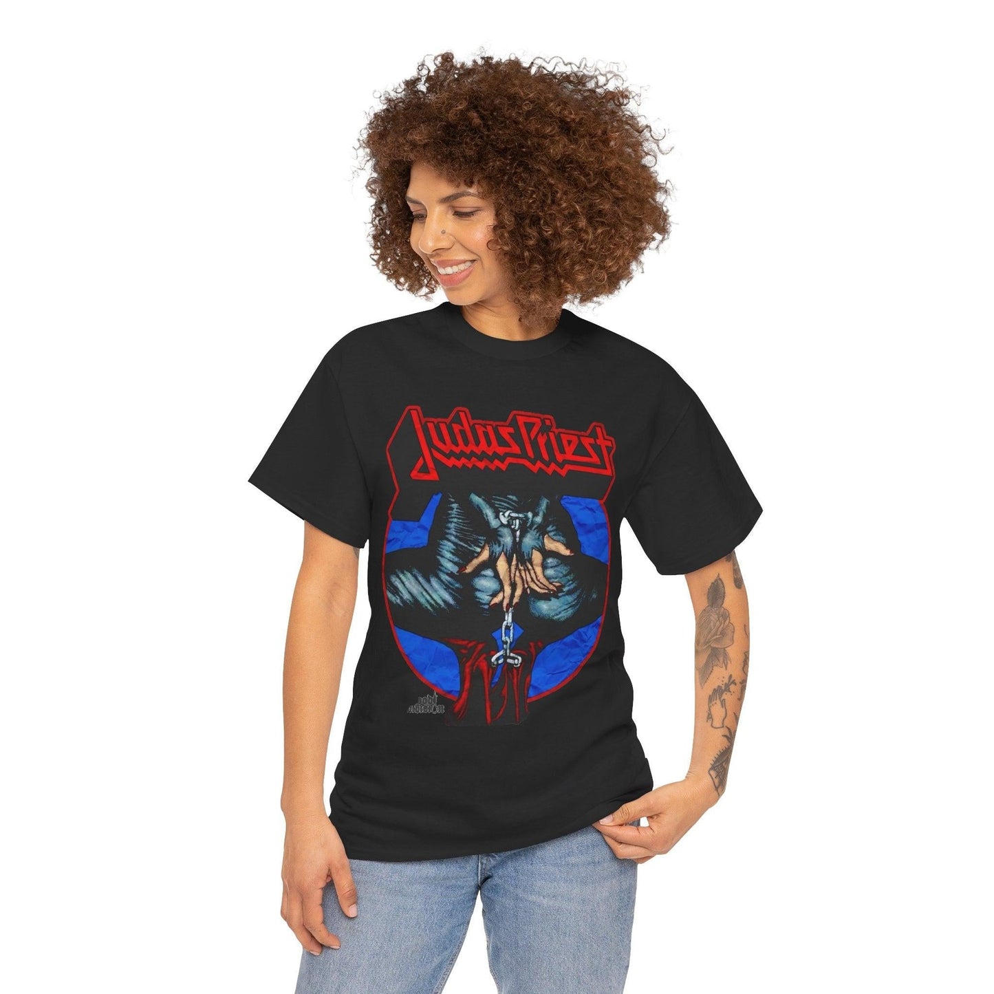 Judas Priest Band Unisex Heavy Cotton Tee, Rock Music T-Shirt, Metal Concert Apparel, Music Lover Gift, Vintage Graphic Shirt
