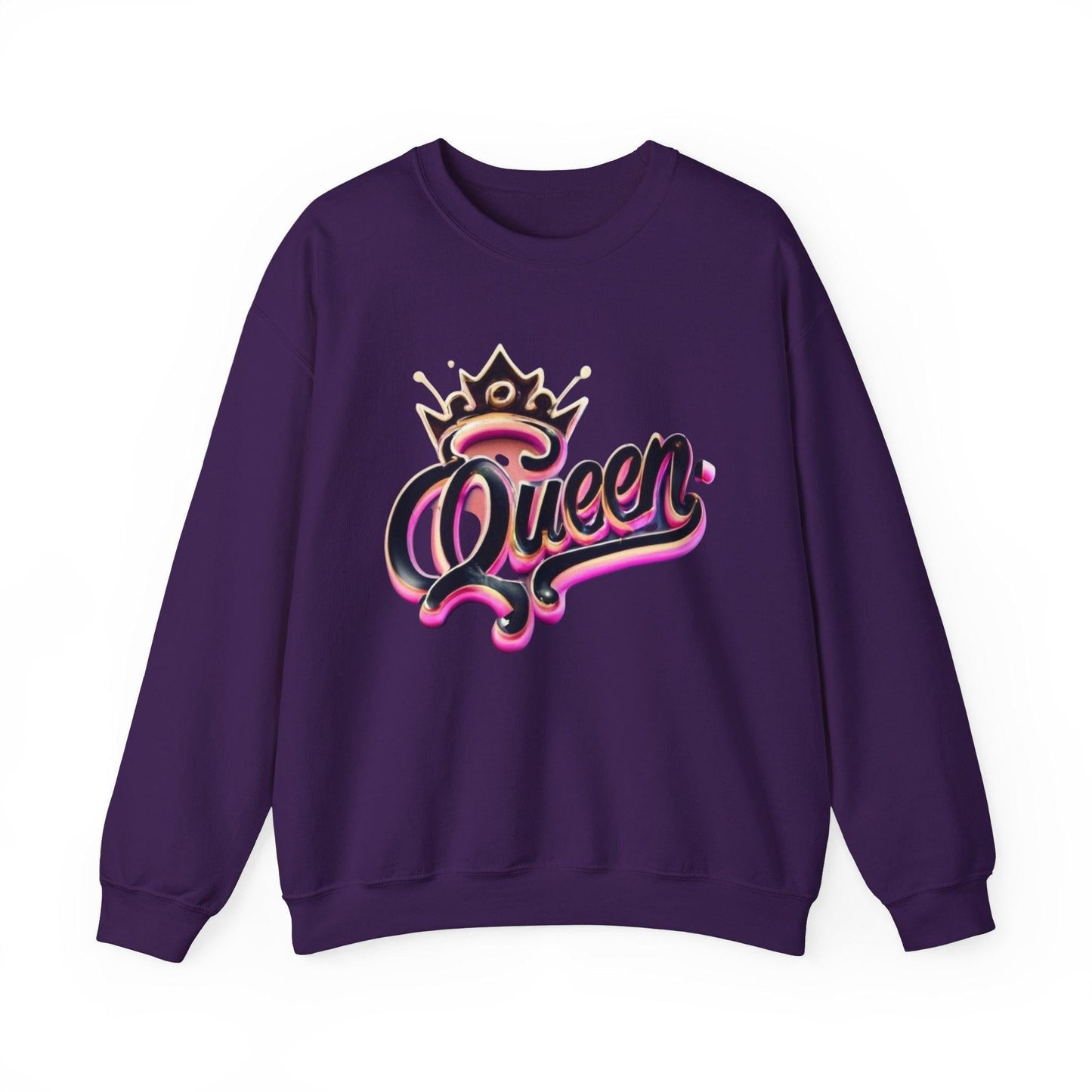 Queen Sweatshirt, Royalty Apparel, King and Queen Matching Set, Cozy Jumper, Gender Neutral Top, Hip Hop Fashion, Streetwear Clothing