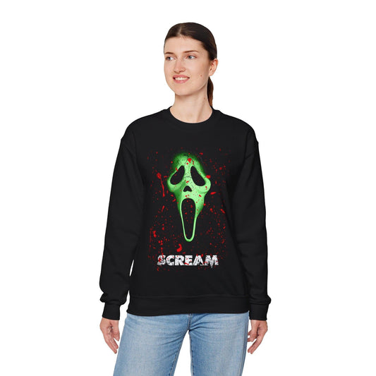 Scream Sweatshirt, Gothic Crewneck Jumper, Emo Pullover, Dark Grunge Top, Horror Movie Clothing