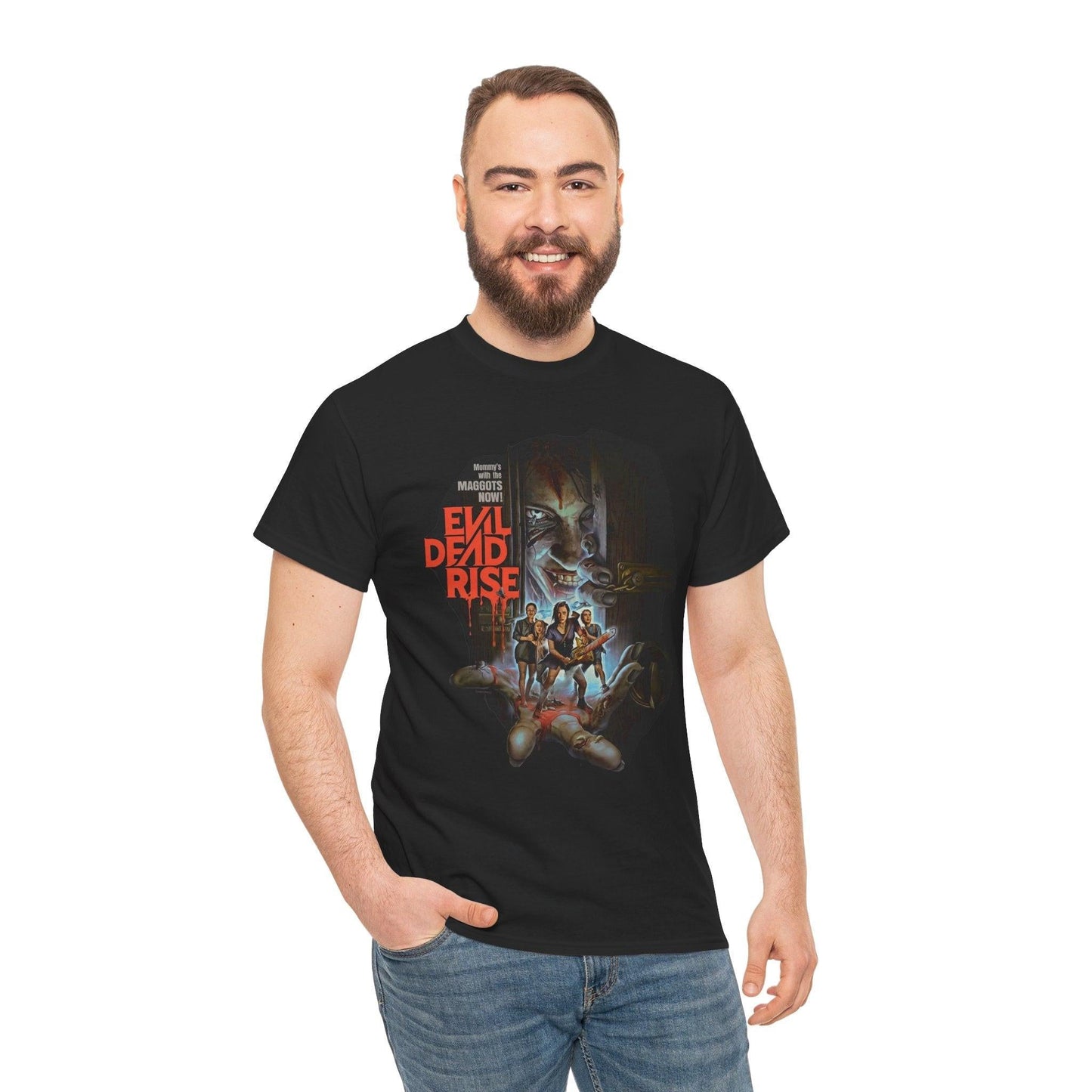 Evil Dead Rise Movie Unisex Tee Shirt, Horror Film Fan Gift, Classic Cult Jam, Groovy Graphic Tshirt, Halloween Costume Idea
