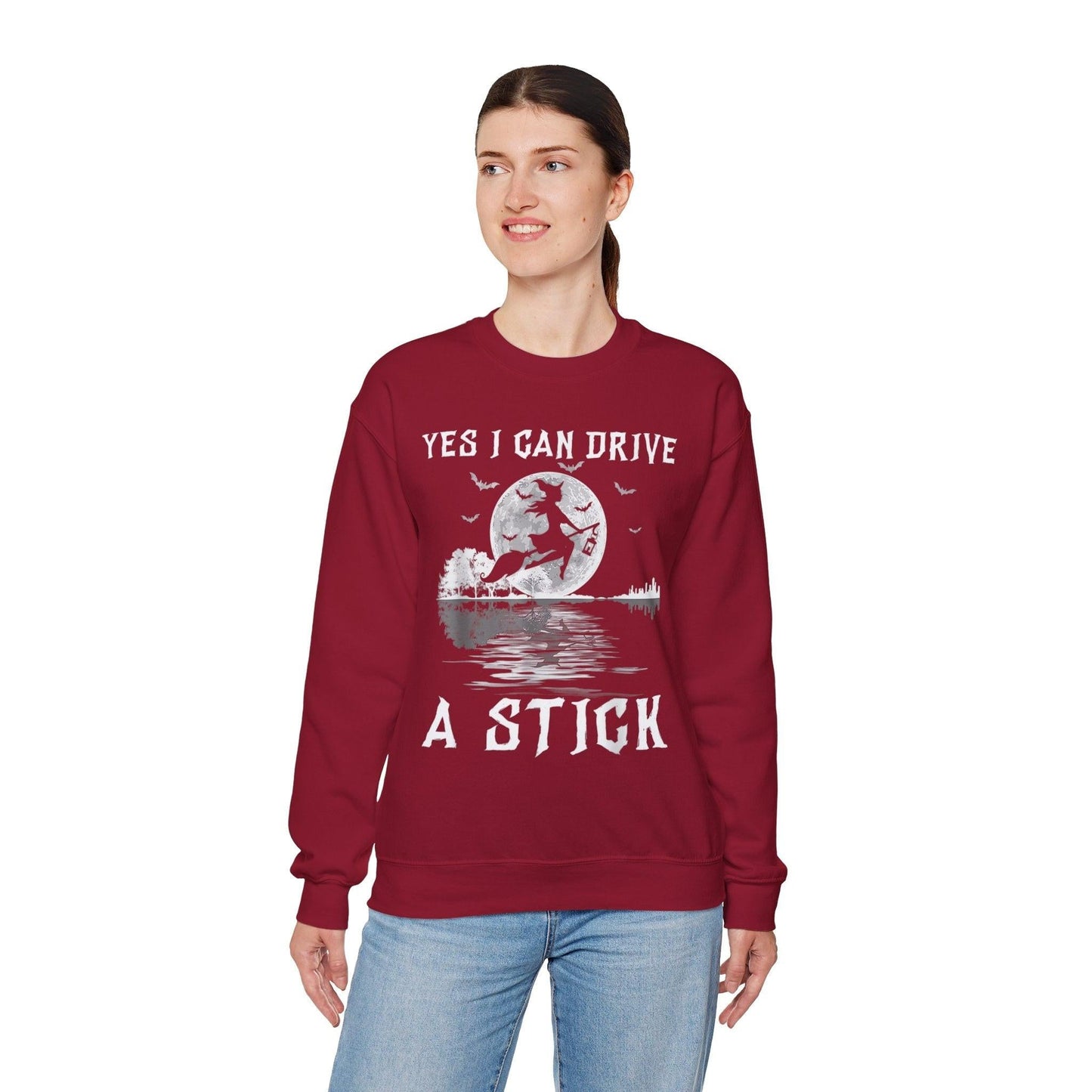 Witch Crewneck Sweatshirt - Yes I Can Drive a Stick