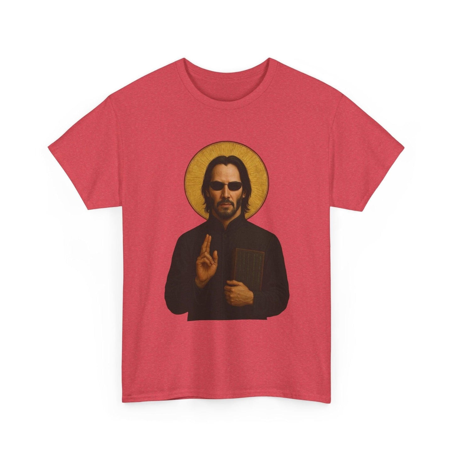 Neo "The One" Religious Icon Art Print T-Shirt | Keanu Reeves Matrix Cyberpunk