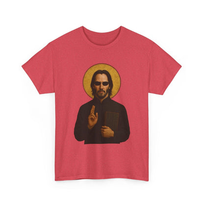 Neo "The One" Religious Icon Art Print T-Shirt | Keanu Reeves Matrix Cyberpunk