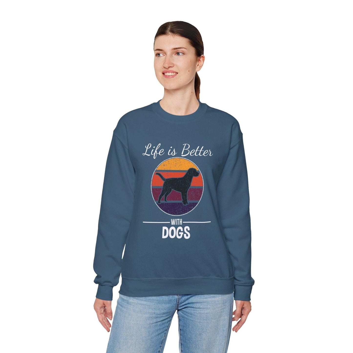 Dog Lover Sweatshirt - Life is Better with Dogs
