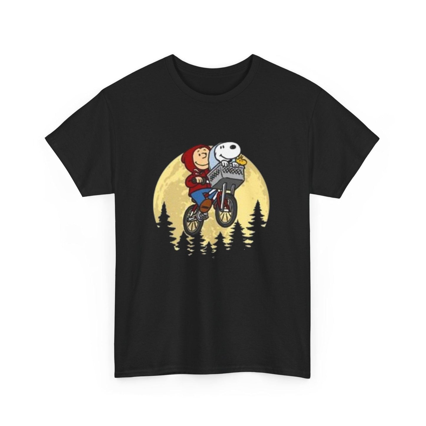 Charlie Brown and Snoopy Moon Bike Ride T-Shirt, Peanuts Fans Gift, Retro Cartoon Tee, Vintage Comic Strip Shirt, Comic Book Lover Top