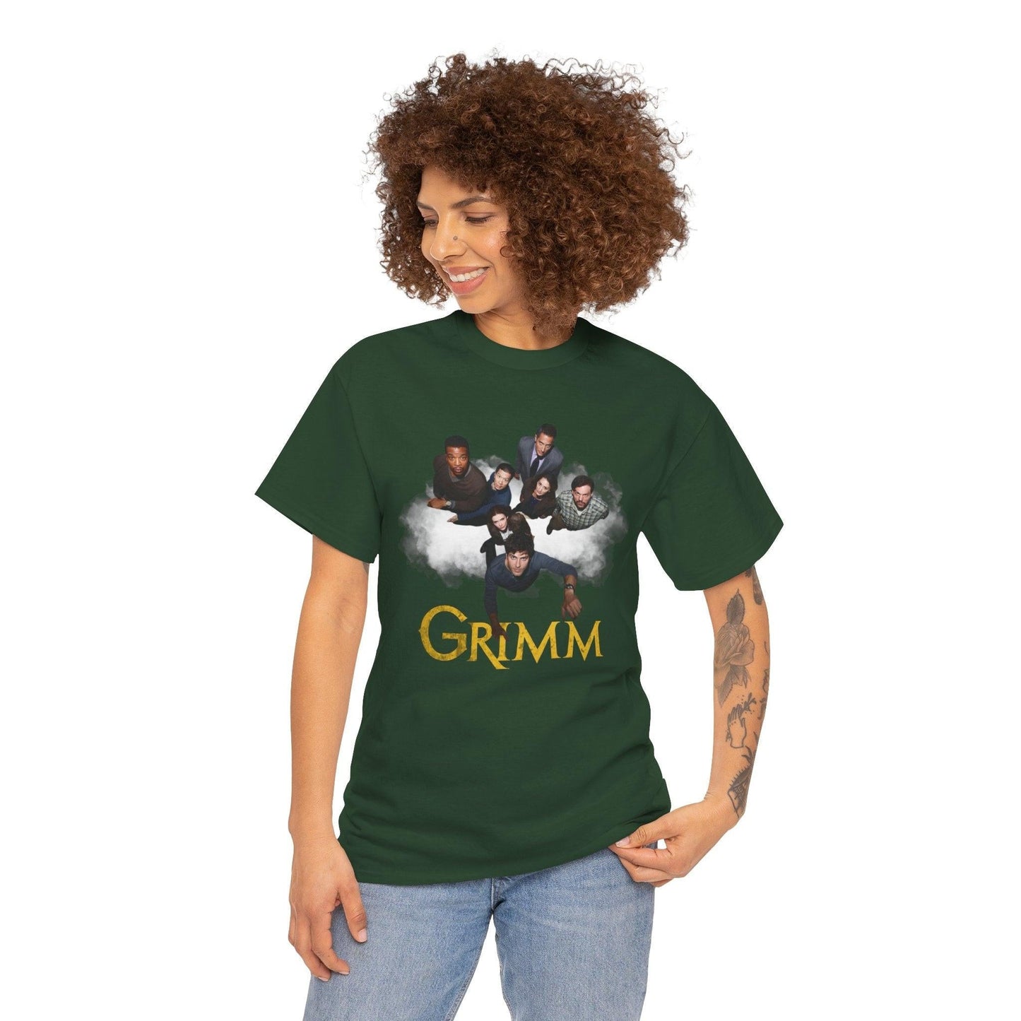Grimm Unisex Tee, Classic Cotton Shirt, Fantasy Lover Gift, Minimalist Graphic Tee, Unisex Graphic Shirt, TV Show Fan Shirt,