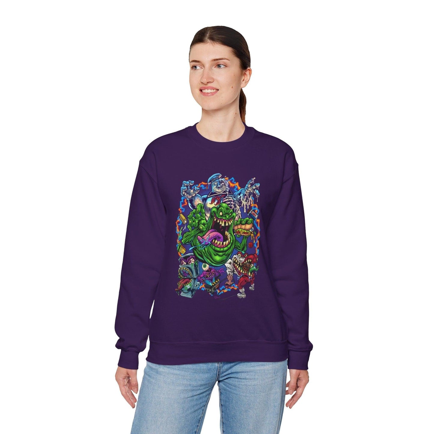 Ghost Busters Unisex Sweatshirt, Ghost and Ghouls, Halloween Crewneck Jumper, Spooky Pullover, Supernatural Sweater, Paranormal Clothing,