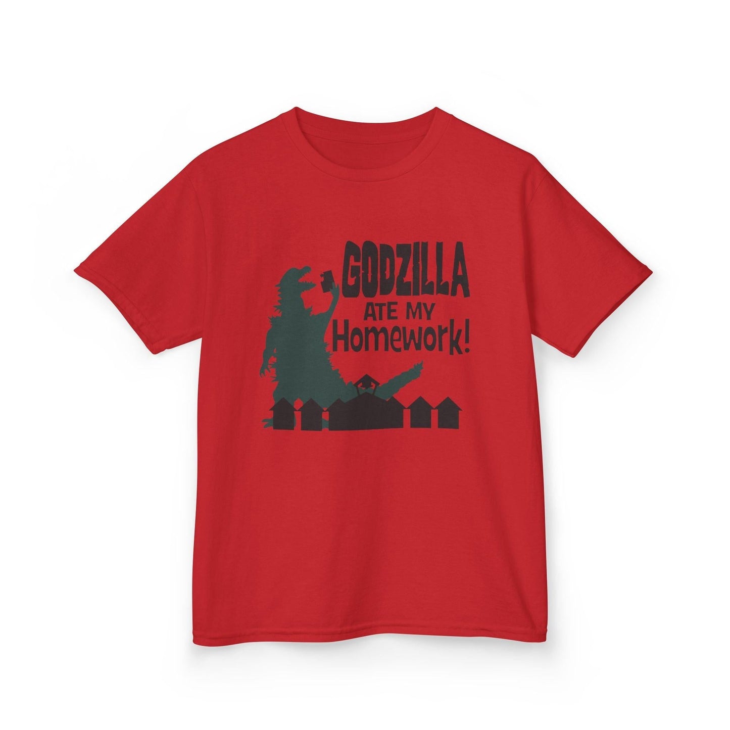 Kids Tee, Funny Godzilla Ate My Homework Design, Monster Lover Gift, Back to School Shirt, Children's Clothing, Youth T-Shirt for Boys and