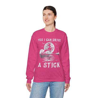 Witch Crewneck Sweatshirt - Yes I Can Drive a Stick