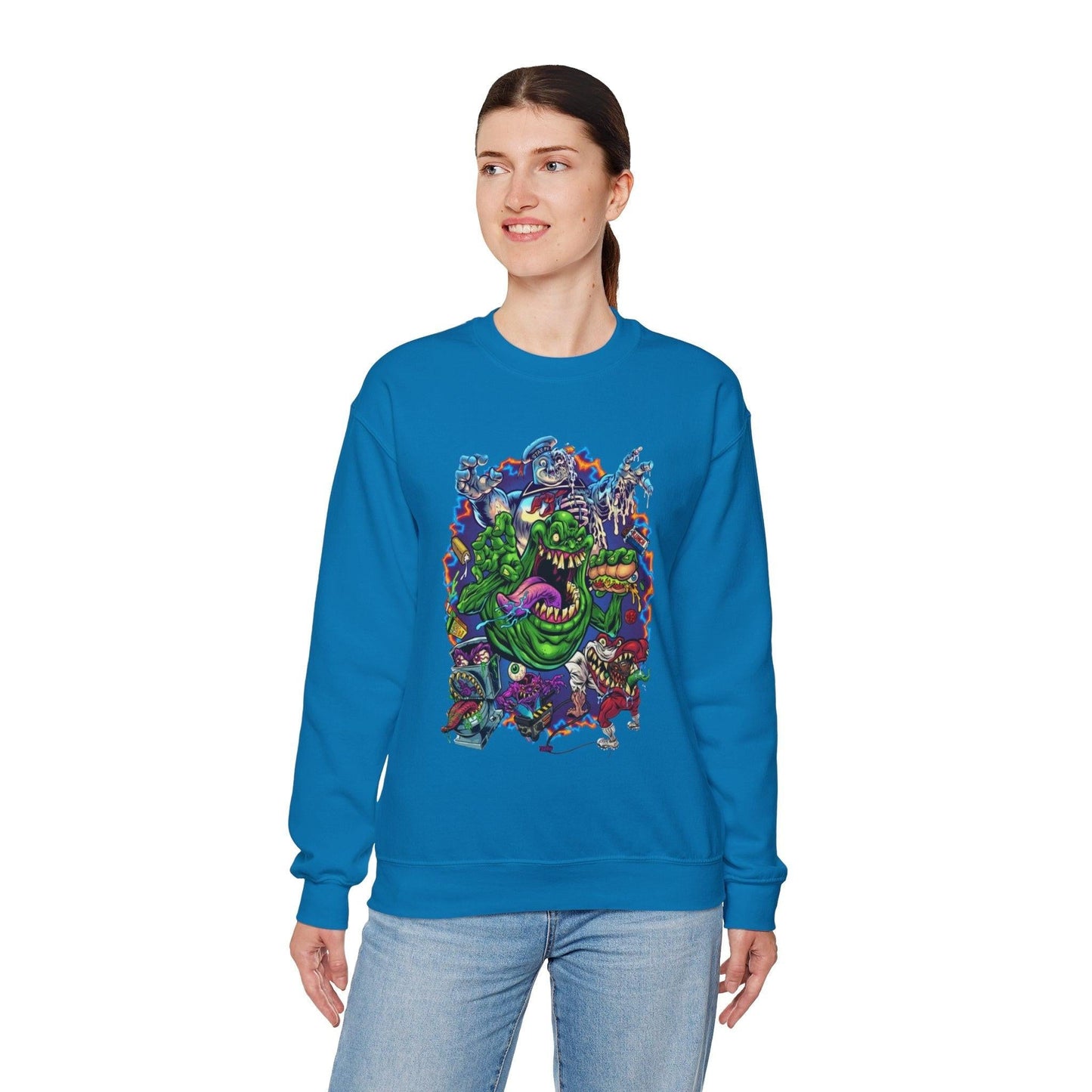 Ghost Busters Unisex Sweatshirt, Ghost and Ghouls, Halloween Crewneck Jumper, Spooky Pullover, Supernatural Sweater, Paranormal Clothing,