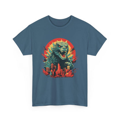 Godzilla Inspired Japanese Style T-shirt, Cute Graphic Tee, Unisex Cotton Top, Kaiju Lover Gift, Asian Pop Culture Shirt