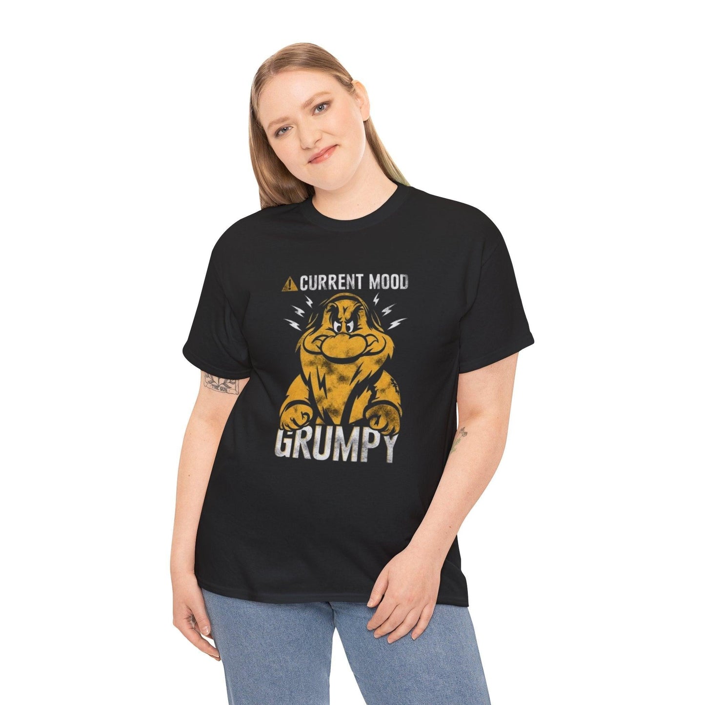 Funny Current Mood Grumpy Unisex T-Shirt, Sarcastic Graphic Tee, Moody Cotton Shirt, Grump Gift, Bad Attitude Top