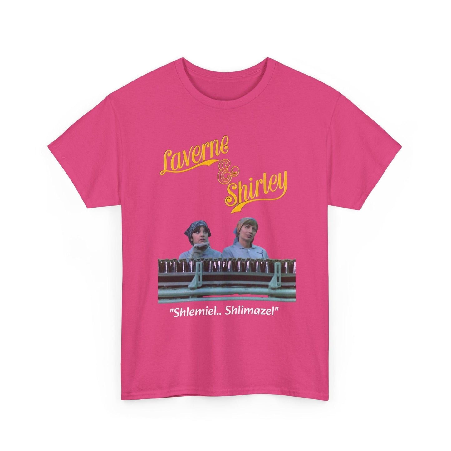 Laverne and Shirley Shlemiel Shlimazel Unisex Heavy Cotton Tee, Classic TV Show Graphic Shirt, Best Friends Gift, Retro 70s Tee, Vintage