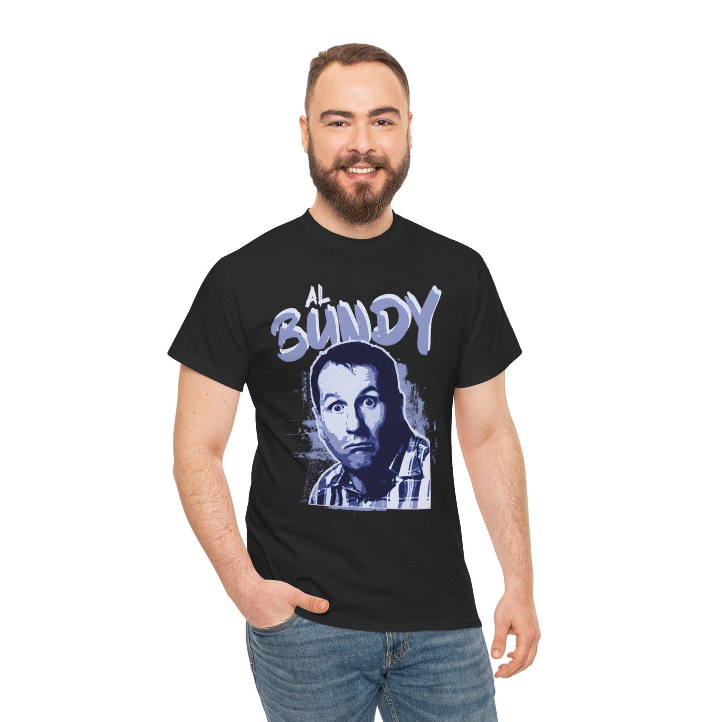 Al Bundy Unisex Heavy Cotton Tee - Funny TV Show Character Graphic T-Shirt, Retro Vintage Design, Classic Sitcom Apparel, Gift for 90s TV