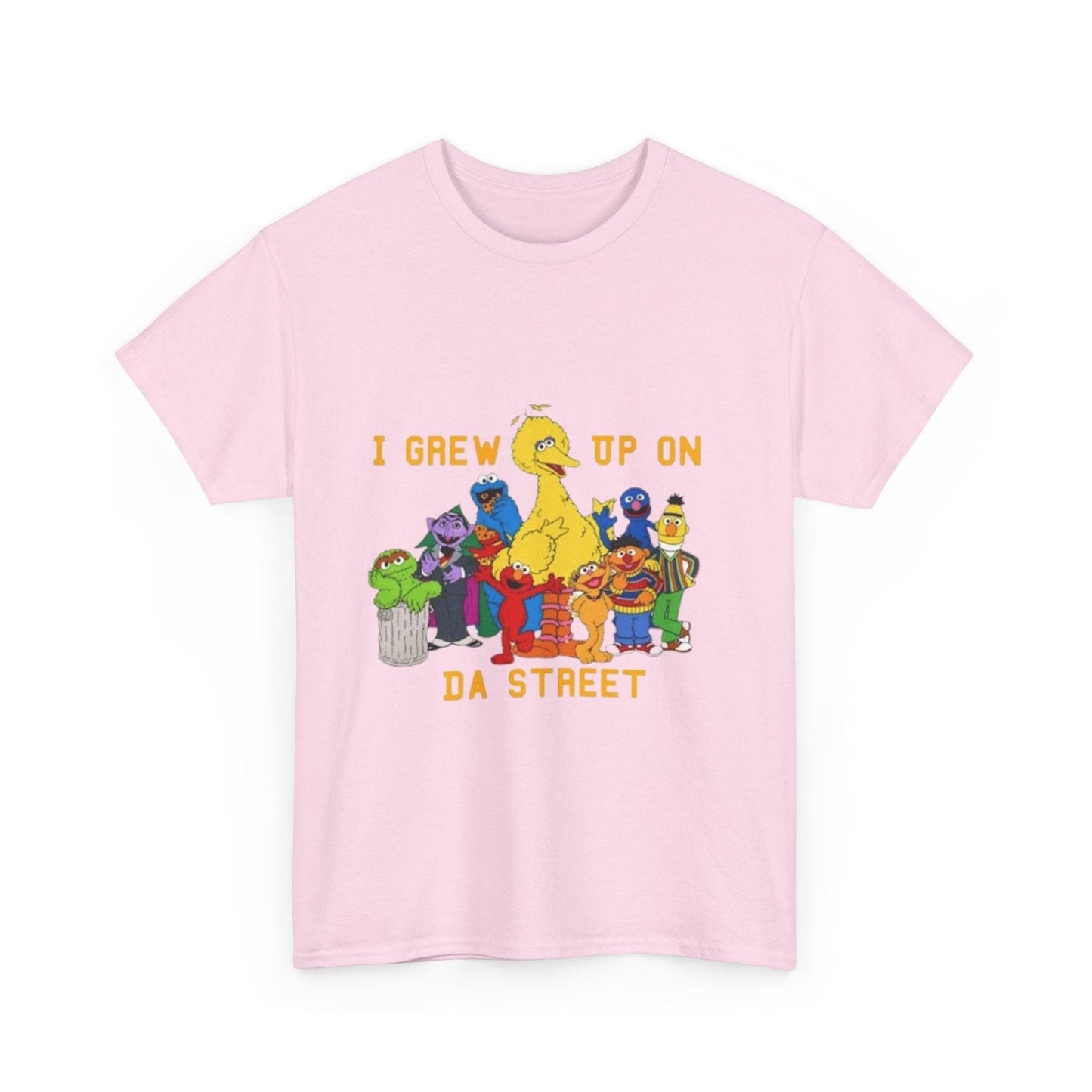 I Grew Up on Da Street-Sesame Street Inspired Tee, Retro TV Show Shirt, Childhood Nostalgia Top, Urban Streetwear Clothing, Vintage Cartoon