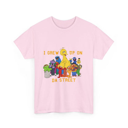 I Grew Up on Da Street-Sesame Street Inspired Tee, Retro TV Show Shirt, Childhood Nostalgia Top, Urban Streetwear Clothing, Vintage Cartoon