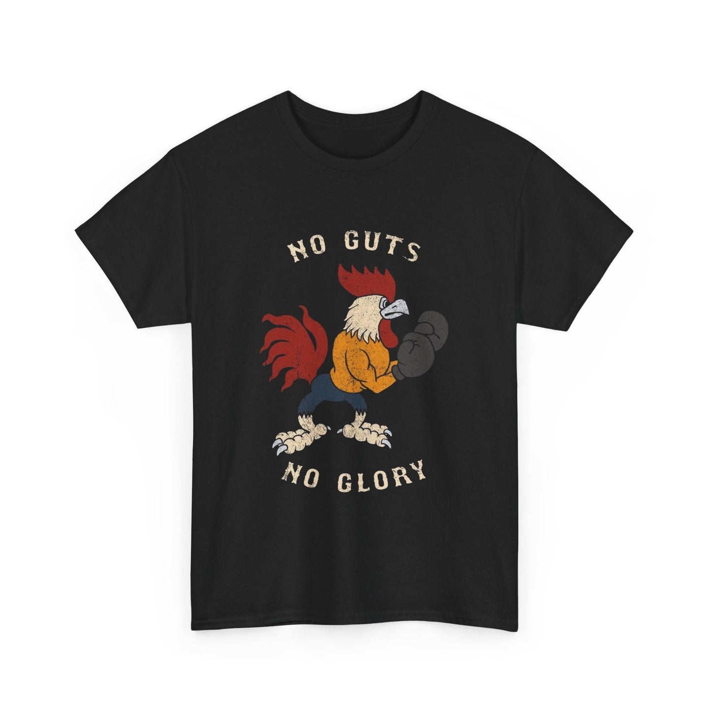Chicken Boxing Unisex Tee, Funny Graphic T-Shirt, Humorous Animal Lover Gift, Novelty Tee, No Guts No Glory Shirt, Lightweight Unisex Top