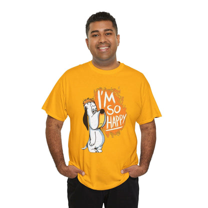 Droopy Dog T-Shirt, Funny Cartoon Tee, Humorous Dog Lover Shirt, Happy Dog Graphic Top, Unisex Cotton Tee, Retro Cartoon Apparel
