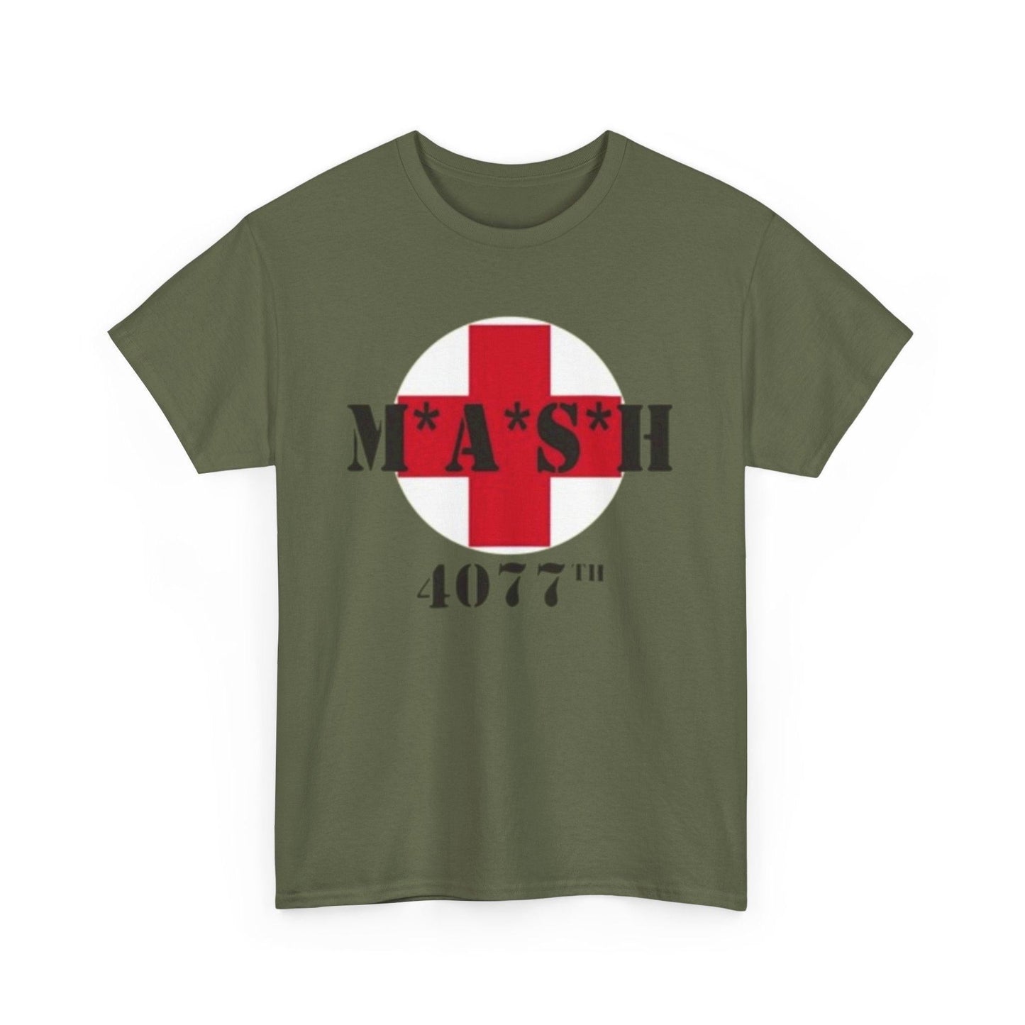 M*A*S*H 4077 Unisex Heavy Cotton Tee - Vintage Military TV Show Gift Shirt, Retro Army Medic T-Shirt, Classic 70s War Comedy Apparel, Mash