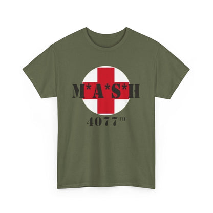 M*A*S*H 4077 Unisex Heavy Cotton Tee - Vintage Military TV Show Gift Shirt, Retro Army Medic T-Shirt, Classic 70s War Comedy Apparel, Mash