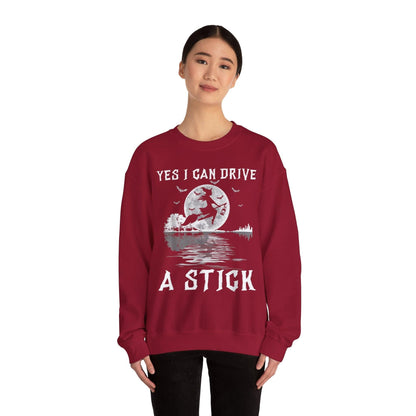Witch Crewneck Sweatshirt - Yes I Can Drive a Stick