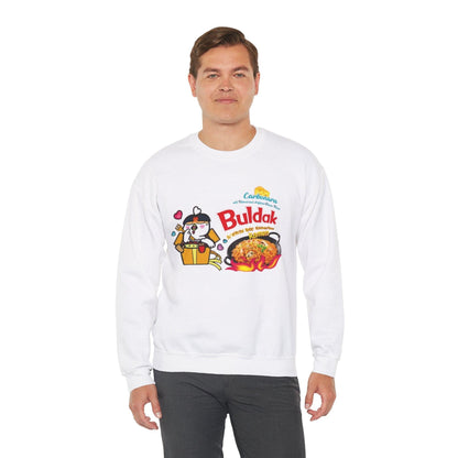 Buldak Ramen Carbonara Sweatshirt, Korean Spicy Noodle Lover Gift, Foodie Apparel, Unisex Crewneck Jumper, Ramen Noodle Fan Shirt