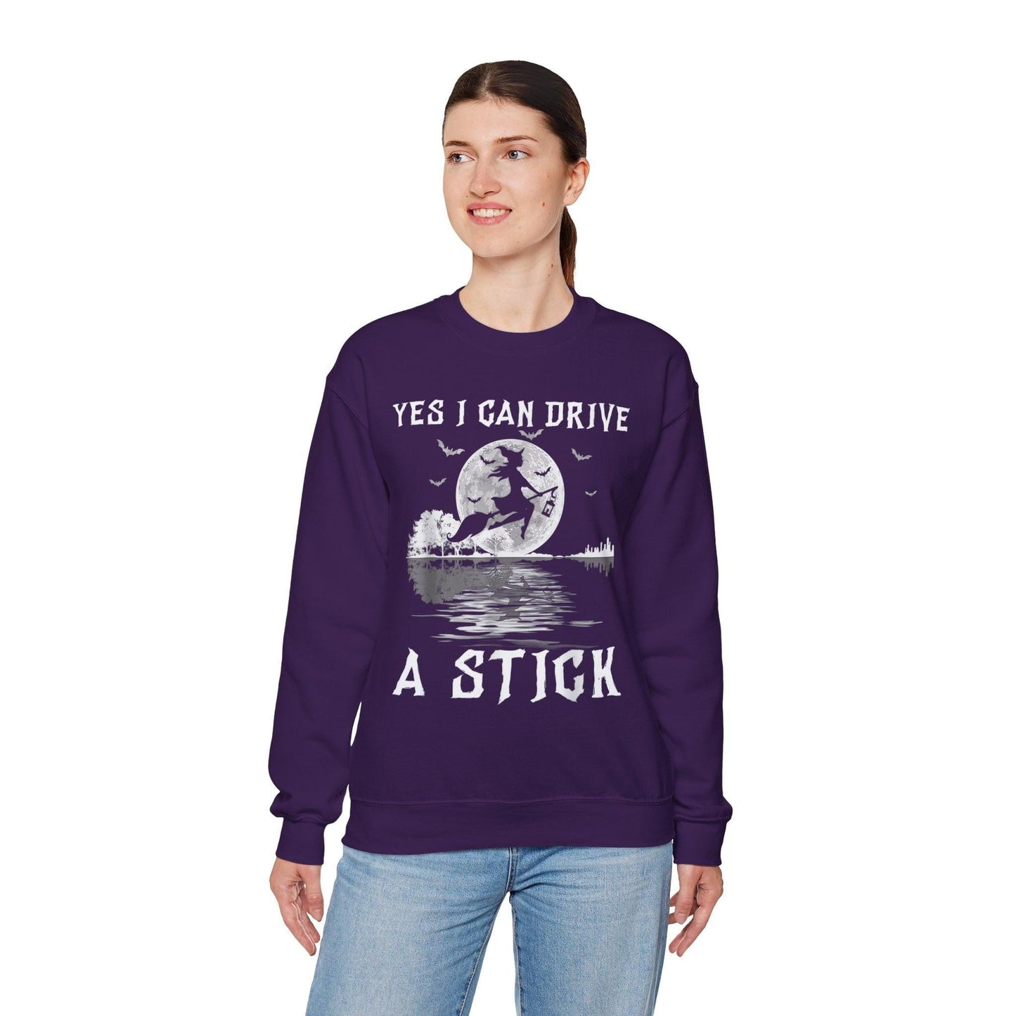 Witch Crewneck Sweatshirt - Yes I Can Drive a Stick